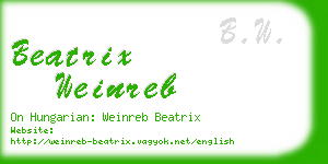beatrix weinreb business card